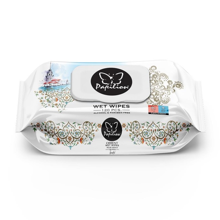 Papilion Orient nedves törlőkendő 120 lapos